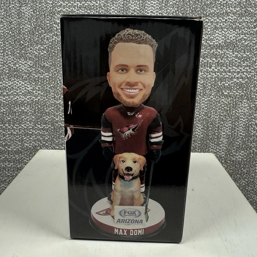 2017‎ Arizona Coyotes Max Domi Bobblehead Dog Puppy In Box NHL Hockey Bobble CIB